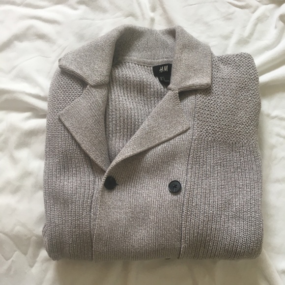 double breasted knit cardigan